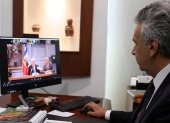 Lenín Moreno dirigió la segunda rueda de prensa virtual por la emergencia sanitaria del coronavirus.