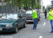 Los miembros de la Policía ejecutan controles dispuestos por la emergencia sanitaria por el COVID-19