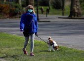 Britain"s Health Secretary Matt Hancock leaves 10 Downing street in central London on April 9, 2020. - Stranded at home, Britons have sought solace in their traditional passion for animals, with shelters recording a wave of applications to adopt dogs and cats. (Photo by Tolga AKMEN / AFP)