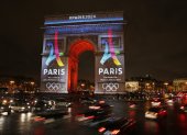 Designación. El Arco del Triunfo, en París, anunció en septiembre de 2017 la elección de la ciudad como sede de los Juegos Olímpicos.