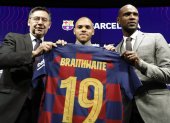 Martin Braithwaite (c) fue el último fichaje del FC Barcelona para la presente temporada.