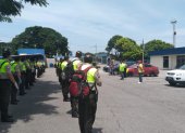 Un contingente viajó este domingo a reforzar la seguridad en Guayaquil. Eran parte de la seguridad de autoridades.