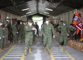 El comandante del Ejército Luis Altamirano visitó un reparto militar en el sur de Quito.