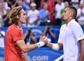 La buena relación de amistad entre Tsitsipas (i) y Kyrgios quedó demostrada con la publicación d ayer en Instagram