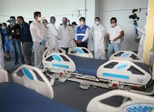 El ministro de Salud y el alcalde de Quito, recorrieron las instalaciones del centro de aislamiento tenporal de Quito.
