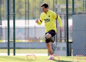 Messi volvió ya a los entrenamientos individuales con el Barcelona en Joan Gamper.