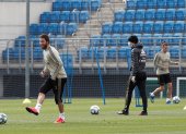 Los jugadores del Real Madrid trabajan desde el lunes pasado a las órdenes de su entrenador, el francés Zinedine Zidane, en Valdebebas.