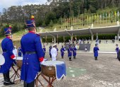 En la Cima de la Libertad, en el centro sur de Quito se cumplió la ceremonia por los 198 años de la Batalla del Pichincha.