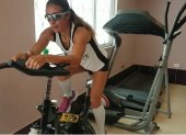 Rosalba Chacha entrena en su hogar, donde cuenta con un gimnasio bien equipado.