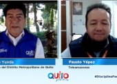 Alcalde. Jorge Yunda y Fausto Yépez, el periodista de Teleamazonas que denunció el sobreprecio.
