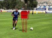 Antonio Valencia trabajó en la cancha principal del complejo de Pomasqui