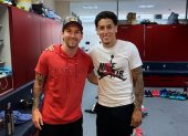 Kike Saverio compartió camerino con Lionel Messi en el juego que Barcelona igualó en su visita al Sevilla.