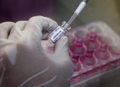 Referencial. Trabajos en busca de una vacuna para el coronavirus en un laboratorio.
