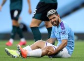 Sergio Aguero, del Manchester City, sufrió una lesión en el último partido y se le terminó la temporada