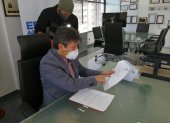 El titular de la Empresa de agua potable de Quito, Luis Medina, anuncia la recuperación de dinero