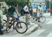 Desde la pandemia se puede ver a más ciclistas en la calle.