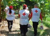 La Cruz Roja se maneja a través de la autogestión. En tiempos de pandemia ha llevado kits de alimentos a diferentes sectores.