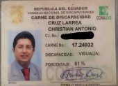 La foto del carné del presidente del Consejo de Participación Ciudadana fue difundida por el Departamento de Prensa del ente.
