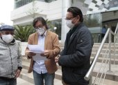 César Montúfar y Fernando Vilavicencio acudieron este miércoles a la Corte Constitucional.