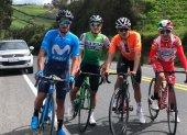 Cepeda (d) destacó la preparación cumplida desde mayo en Ecuador junto a Richard Carapaz, Jonathan Narváez, su primo Jefferson Cepeda y otros ciclistas.