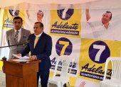 Wilson Sánchez, director del partido Adelante Ecuatoriano Adelante, realizó el auncio en rueda de prensa desde Industrial Molinera en Guayaquil.