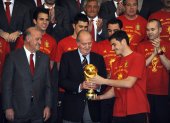 El español Íker Casillas, en uno de los momentos más felices de su carrera: el título mundial en 2010.