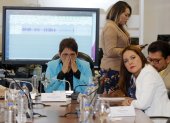 María José Carrión (c) es una de las legisladoras que se desafilió del movimiento.