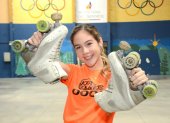 Samia Álava, la patinadora guayaquileña quiere dejar en alto el nombre del país.