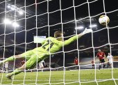 Bruno Fernandes (Manchester United), autor en la prórroga del gol de su equipo contra el Copenhague, se colocó líder en solitario de la clasificación de goleadores de la Europa League con 7 dianas.