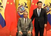 Lenín Moreno junto Xi Jinping a fines de 2018, durante una visita oficial del mandatario ecuatoriano.
