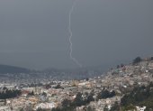 Rayos fueron fáciles de divisar en el cielo capitalino.