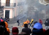 Los hechos violentos de octubre pasado dejaron destrozos en Quito.