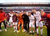Los jugadores de Liga de Quito celebran el pase a la final del campeonato local