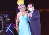 Cynthia Viteri y Jaime Nebot, en la sesión solemne por Bicentenario.