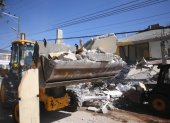 Labores. Maquinaria municipal efectuó las tareas de limpieza y remoción de escombros.