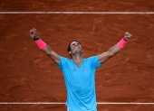 Celebración. Nadal igualó la marca de 20 títulos de Grand Slam de Federer.