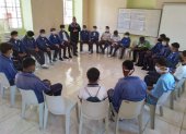 Actividad. El 5 de octubre adolescentes del Centro Virgilio Guerrero recibieron un taller sobre técnicas de comportamiento en un contexto social.