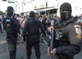 Un grupo de policías en la ciudad de Sao Gonçalo, vecina de Río de Janeiro (Brasil).
