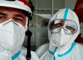 Los bomberos que hicieron un vídeo donde señalan que en el hospital de Ceibos no recibieron a un paciente de coronavirus.