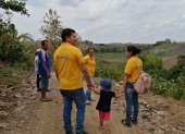 Los voluntarios visitaron Monserrate 2, un sector apartado de Balzar, para constatar las necesidades de la comunidad.