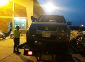 Uno de los carros que la Policía Nacional detuvo en un operativo en la madrugada del 1 de noviembre.