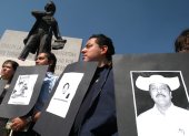 Una protesta pacífica en México por periodistas asesinados.
