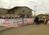 Rechazo. Habitantes de Playas se oponen al peaje en la nueva carretera.