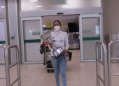 La campeona de la Vuelta a Colombia llegó al país con su flamante trofeo