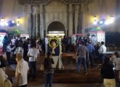 La exposición de milagros en  la parroquia Santa Teresita del Niño Jesús, en la urbanización en Entre Ríos, en la vía a Samborndón.