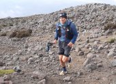 Joselito Moreno recorrió los 39 kilómetros de la prueba alrededor del volcán Chimborazo a lo largo de un terreno escarpado y muy irregular