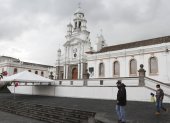 La iglesia San Juan Bautista es uno de los  emblemas del casco histórico de Sangolquí.