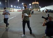 Romain fue la sensación al aparecer en el paddock de Haas para agradecer a todos.