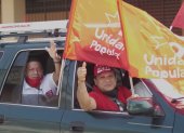 Campaña. Militantes de Unidad Popular participaron de una caravana durante el fin de semana en Guayaquil.