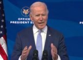 Joe Biden, durante su discurso ante la prensa.
